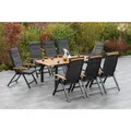 MERXX Gartenmöbelset "Tilos", 8 Sitzplätze, Aluminium/Akazienholz, inkl. Auflagen - grau