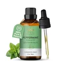 AVD ORGANICS Ätherisches Pfefferminzöl 30 ml | 100% reines und unverdünntes Mentha Piperita Öl | für Diffusor, Aromatherapie & Raumduft – 1 fl oz