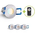 Einbaustrahler Mini Livorno 3W CCT 2700K-6500K IP65 - Farbe: silber - Anzahl: 4x