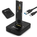 Reagle M.2 SSD Adapter NVMe SATA USB C 10 Gbit/s Dockingstation für M Key B+M Key 2230 2242 2260 2280 Werkzeuglos Plug & Play USB 3.2 Gen 2 bis 2 TB
