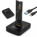 REAGLE M.2 NVMe SSD Docking Station Festplatten Adapter USB-C 3.2 Gen2x2 10Gbps