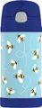 THERMOS Isolierflasche FUNTAINER STRAW BOTTLE, doppelwandiger Edelstahl, spülmaschinenfest, 0,35l, mit Silikonstrohalm, absolut dicht