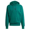 adidas Men's Essentials FEELCOZY French Terry Hoodie, Collegiate Green/Black, S