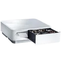Star mPOP, USB-C, Bluetooth, weiß Kassenlade-Bondrucker-Kombination, Frontöffnung, Maße (BxHxT): 308x100x300mm, Einsatz: 4 Scheinfächer, 6/8 Münzfächer, 1 Scheckfach, Druck: Thermodirekt, Medienbreite (max): 58mm, Rollendurchmesser (max.): 50mm, Geschwindigkeit (max.): 100mm/Sek., Schnittstellen: 3x USB-A, 1x USB-C (for iOS), 1x USB-B, Bluetooth (5.0), inkl.: Netzkabel (EU, UK), USB-Kabel(USB-A/USB-B, weiß), Tablet-Halterung (doppelseitig), Farbe: weiß (39655890)