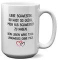XL Tasse Schwester Geschenk von Schwester Geburtstag Weihnachten Mädchen Frauen