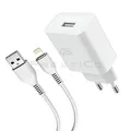 PRESTICO​ F6S​ Schnell Ladegerät + Ladekabel​ 1xUSB+​ 2​.​1A​ white