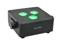 EUROLITE AKKU IP Flat Light 3 sw | Flacher IP65-Scheinwerfer mit 3x 8-W-RGBW-LED, QuickDMX-Transceiver & Bügel