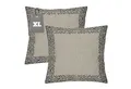 Marrakesch Orient & Mediterran Interior Zierkissen 2er Set Kissenbezug Handgefertigt Frisia Grau 50x50cm, Boho Deko, (2 St)
