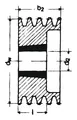 Optibelt Keilrillenscheibe SPB/17, 2-rillig, 125 mm, Taper-Buchse 2012