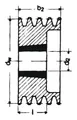 Optibelt Keilrillenscheibe SPB/17, 2-rillig, 125 mm, Taper-Buchse 2012