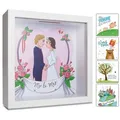 GLÜCKSWOLKE Spardose mit 6 Motive zur Auswahl, (Wunscherfüller, Dream Big, Lebensbaum, Travel the World, Hochzeit, Sparschwein, Kinder), Geldgeschenke Verpackung für Geburtstag I Sparbüchse Junge & Mädchen weiß