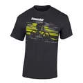 Baddery Print-Shirt Kinder T-Shirt: Downhill Adrenaline - Fahrrad Geschenk Jungen Mädchen, hochwertiger Siebdruck, aus Baumwolle grau 164