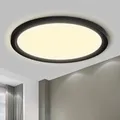 LQWELL® Deckenleuchte LED Deckenlampe, IP44 Wasserfest Badlampe Rund Flach 22W 3000K 2420LM Modern Schlicht Lampe Dünn für Wohnzimmer Badezimmer Schlafzimmer Küche Balkon Keller Büro, 300 * 25mm