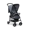 hauck Buggy Sport, Charcoal Stone - Federleichter Reisebuggy 5,9 kg - mit Liegefunktion für Kinder ab Geburt bis 15 kg - Klein Zusammenklappbar, Großer Einkaufskorb bis 3 kg