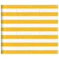 vidaXL Balkon-Sichtschutz Gelb und Weiß Gestreift 90x1000 cm, Balkonsichtschutz, Balkonbespannung, Balkon Windschutz, Sichtschutz, Balkonverkleidung