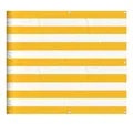 vidaXL Balkonsichtschutz Balkon-Sichtschutz Gelb und Weiß Gestreift 90x1000 cm (1-St)