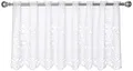 Elbersdrucke Bistrogardine 1129 weiß halbtransparent 60x160 cm Scheibengardine Kurzgardine für Wohnzimmer Schlafzimmer Flur 501239