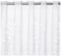 Elbersdrucke Bistrogardine 1129 weiß 60x160 cm halbtransparent Wohnzimmer