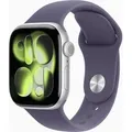 APPLE Watch Series 11 GPS 42mm Silber Aluminium Case mit Purpurne Nebel Sportarmband - M/L
