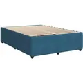 vidaXL Bettgestell Blau 160x200 cm Samt 3285022