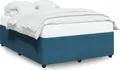 vidaXL Bettgestell Blau 160x200 cm Samt