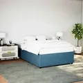 Bettgestell Blau 160x200 Cm Samt Vidaxl