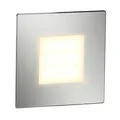 ledscom.de LED Treppenlicht/Wandeinbauleuchte FEX für innen und außen, eckig, edelstahl, 85 x 85mm, warmweiß