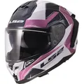 LS2 FF817 Challenger II Flaman, Integralhelm - Matt Weiß/Schwarz/Pink - 3XL