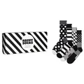 Happy socks 4P Black and White Gift Box Schwarz gemustert Baumwolle Gr 36/40