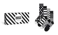 Happy Socks Unisex 4-pack Classic Black & White Gift Set, Multi, 36-40 EU
