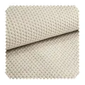 novely® MAKAO Velours Polsterstoff mit Kachel-Optik - Weicher Möbelstoff mit Wabenmuster - Pflegeleichte Meterware 1lfm | Farbe: 01 Hellbeige