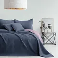 RESTILO Tagesdecke anthrazit Flieder 170x210 Bettüberwürf zweiseitig Ultrasonic Steppung Polyester Softa