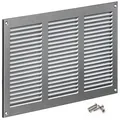 Edelstahl Lüftungsgitter 300x200 mm mit Insektenschutz  Abluftgitter für Wand...