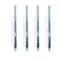Aqbau 4er Set Bodenanker für Schaukel und Spielturm 450 mm, verstärkter Erdanker aus feuerverzinktem Stahl, Einschlaghülse für Holzpfosten, Garten Befestigung