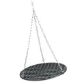 BBQ-Toro Gusseisen Grillrost rund Ø 54 cm | bereits eingebrannt - preseasoned | Outdoor Rost, Grillrost mit Seilaufhängung, Hänge Rost für Schwenkgrill, Gussgrillrost für Dreibein
