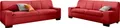 DOMO collection Polstergarnitur Norma kubisch und zeitlos, (Set, 2-tlg), bestehend aus je einem 2- und 3-Sitzer