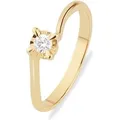 Valeria Damenring 89113032 585er Gelbgold, 585er Weißgold
