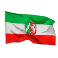 PHENO FLAGS Nordrhein-Westfalen Flagge 90x150cm - wetterbeständige Fahne mit Messingösen, 100% Polyester, robuste Doppelnaht & in lebendigen Farben - ideal für Flaggen-Liebhaber