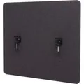Proregal Akustik-Tischtrennwand HxBxT 60x65x2 cm Doppelwandig Stoff Braun-Grau Büro-Sichtschutz Schreibtisch Pinnwand
