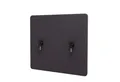 PROREGAL® Raumteiler Akustik-Tischtrenner HxBxT 60x65x2cm doppelwandig Stoff Braun-Grau