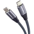 PremiumCord USB-C 3.2 Gen 2x2 Verbindungskabel, Datenkabel SuperSpeed bis zu 20Gbit/s, Ladenkabel bis zu 5A, Leistung 100W, PD 3.0 / QC 4.0, USB 3.2 Generation 2x2, Farbe schwarz, Länge 1m