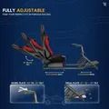 Ranqer Racing Simulator Stuhl Rennstuhl mit Stahlrahmen Racing Cockpit / Rennsimulations-Stühle Rückenlehne / Rennsimulator - verstellbar für An... - Schwarz