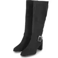 Marco Tozzi Damen Stiefel Schwarz Textil vegan Größe: 38 - Schwarz - 38
