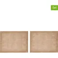 Mikasa 2er-Set: Jute-Tischsets in Beige - (L)45 x (B)35 cm
