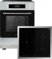 KKT KOLBE Standherd Herdset 60cm Einbaubackofen 58cm Induktionskochfeld Flexzonen Heißluft Automatik-Timer Wärmeschutzverglasung Kindersicherung Touchbedienung SH6313IND