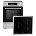 KKT KOLBE Standherd Herdset 60cm Einbaubackofen 58cm Induktionskochfeld Flexzonen Heißluft Automatik-Timer Wärmeschutzverglasung Kindersicherung Touchbedienung SH6313IND