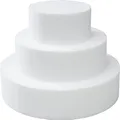 VBS Styroporform Torte 3er Set 30 cm 25 cm 20 cm Styropor Modellierform Bastelform Kuchenform Groß, Ø 10/15 / 20 cm