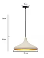 Bamyum Pendelleuchte Champion Ø35 cm Hängelampe Metall E27 Weiß Neu