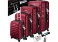 KESSER® 4tlg. Hartschalenkofferset Hartschalenkoffer Reisekoffer Set Reisekofferset Trolley Koffer Inkl. Kofferwaage + Gepäckanhänger Rollkoffer Schloss 4 Rollen ABS-Hartschale Teleskopgriff S-M-L-XL