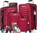 KESSER Kofferset, 4 Rollen, (4 tlg), 4tlg. Hartschalenkofferset Hartschalenkoffer Reisekoffer Set